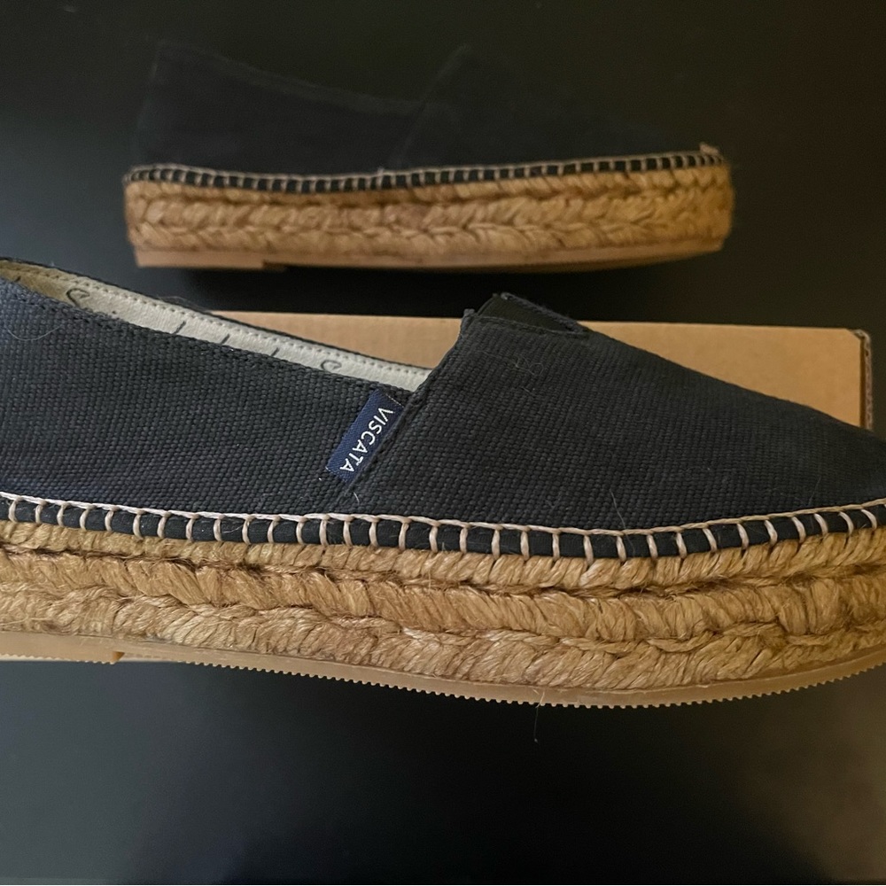 Viscata Barcelona Platform Canvas Espadrilles, Bl… - image 2